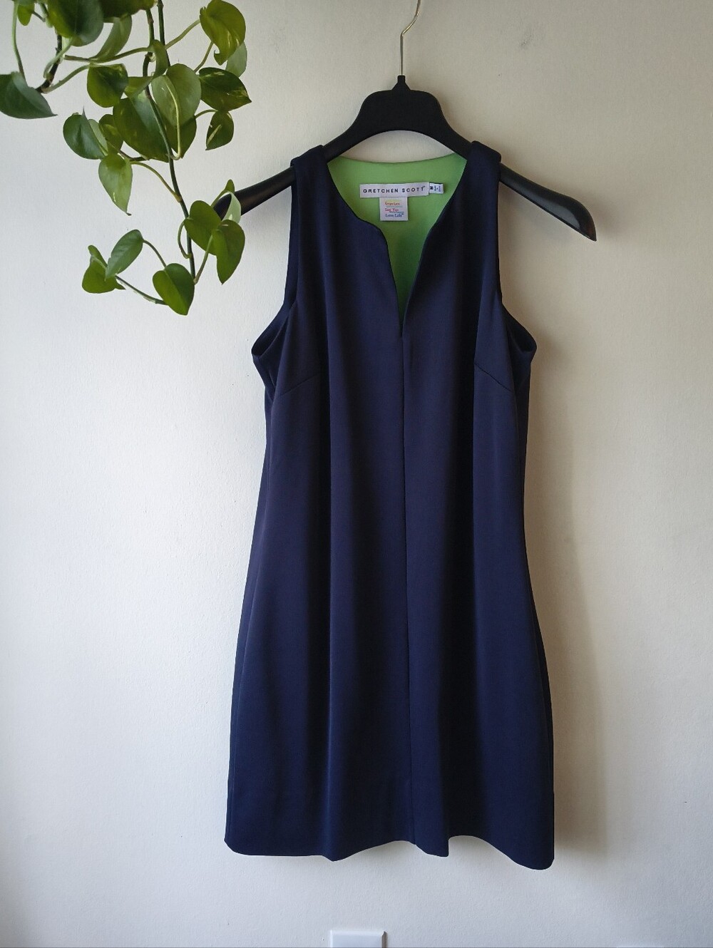Gretchen Scott Navy Blue Sleeveless Shift Dress - Women's Size Medium